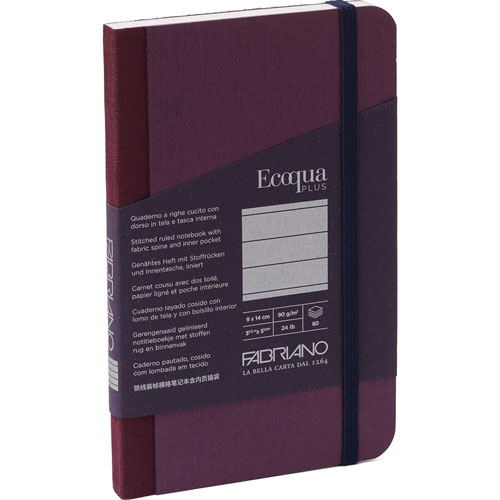 CUADERNO FABRIANO ECOQUA PLUS POCKET DE 90G CON LOMO DE TELA TAMAÑO A5