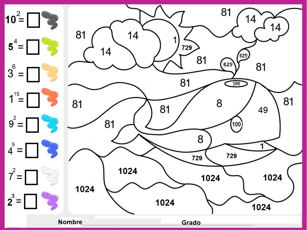 11+ Dibujos de Matemáticas para Colorear (Para NIÑOS)