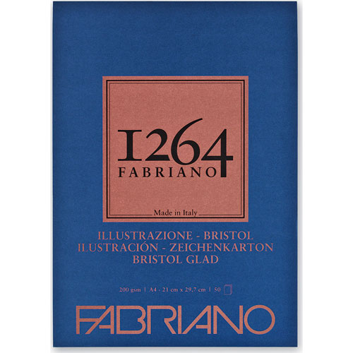 BLOCK FABRIANO 1264 BRISTOL 200G 21X29.7 CM CON 50 HOJAS Tu Escuelita